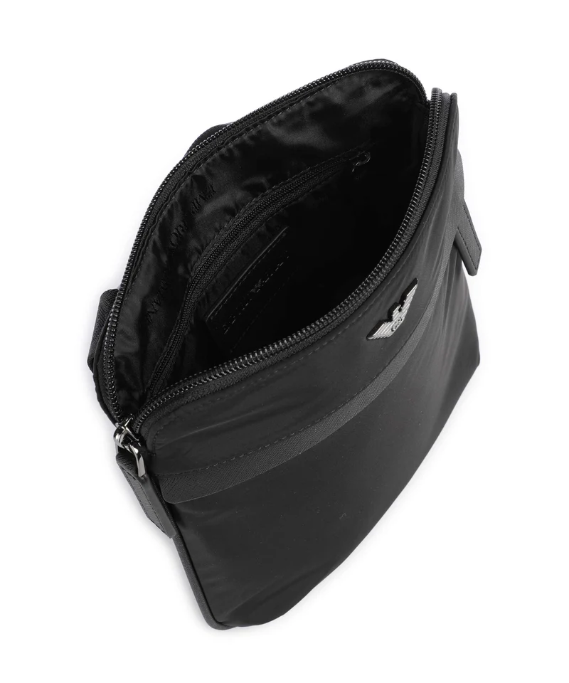 Emporio Armani Nylon Recycled Umhängetasche black beauty