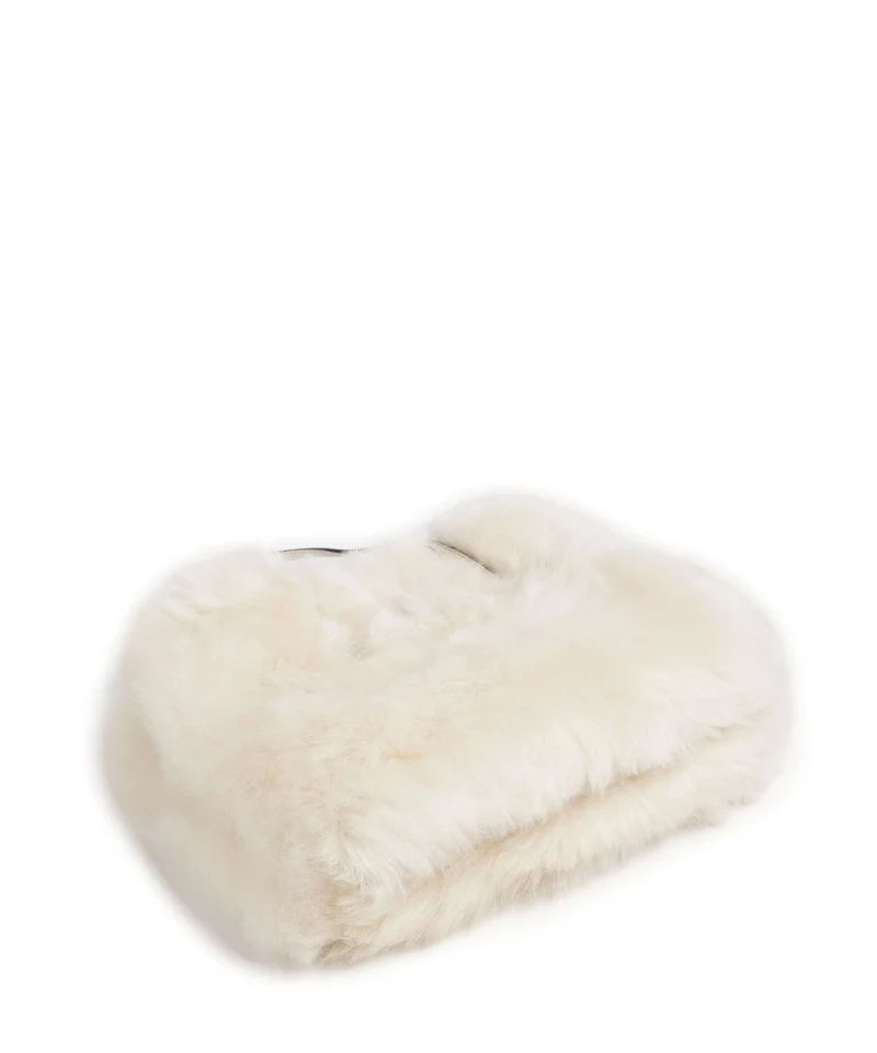 Abro Shearling Noelle Handtasche beige