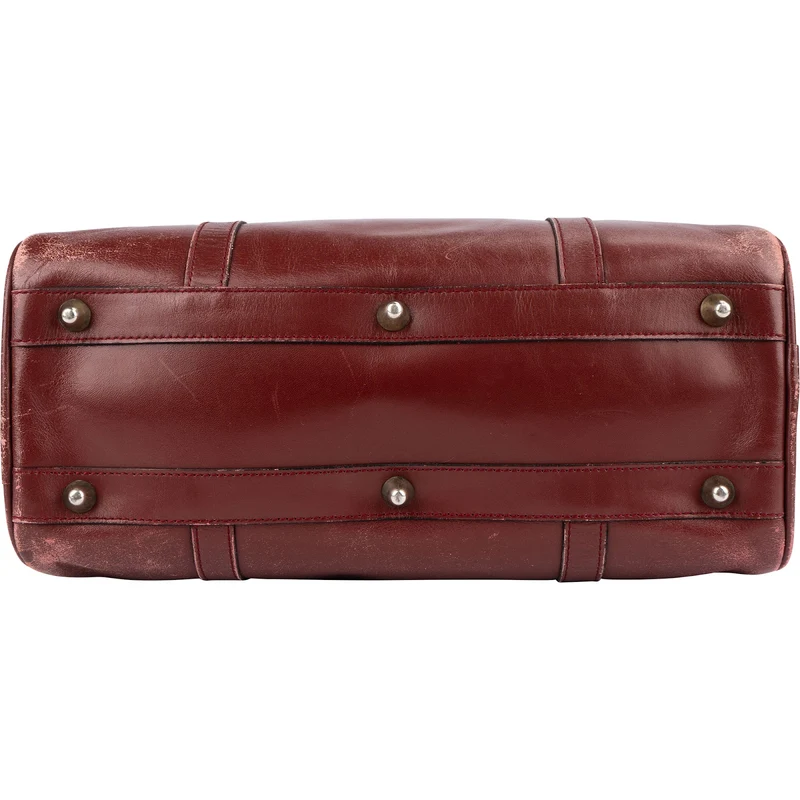 Cartier Bordeaux Leather Boston Handbag