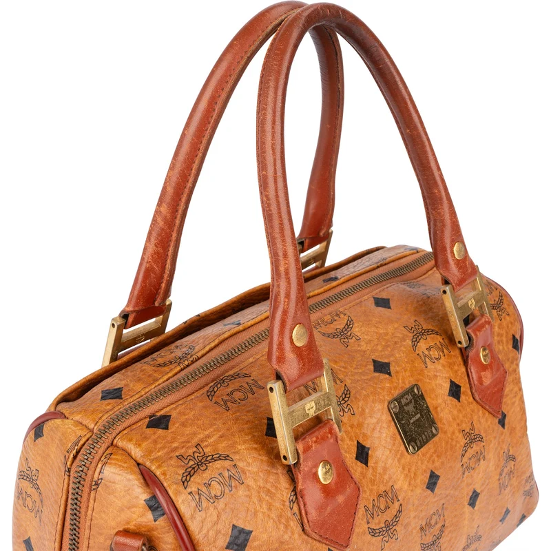 MCM Monogram Visetos Boston Handbag