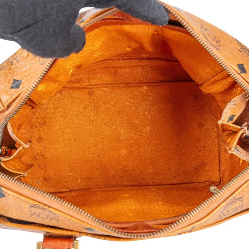 MCM Monogram Visetos Boston Handbag