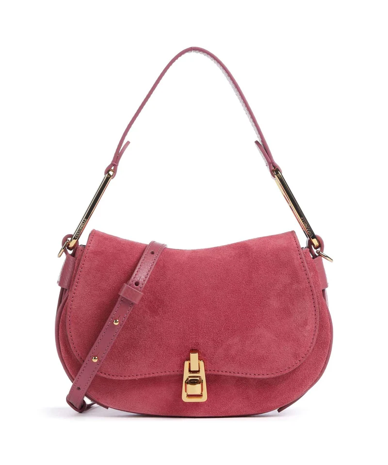 Coccinelle Magie Suede Schultertasche rosewood