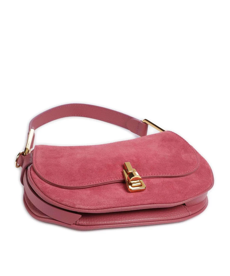 Coccinelle Magie Suede Schultertasche rosewood