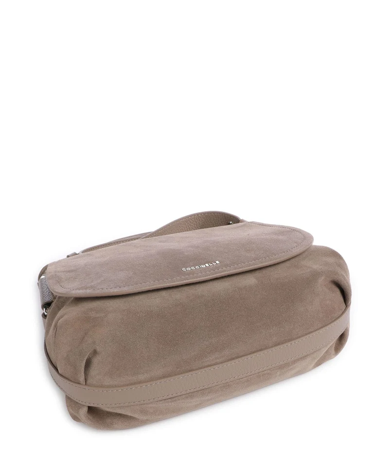 Coccinelle Rebekka Suede Umhängetasche warm taupe
