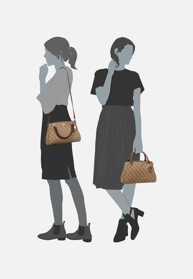 Noelle II Luxury SAT 72070 Logo Latte/Brown - Henkeltasche