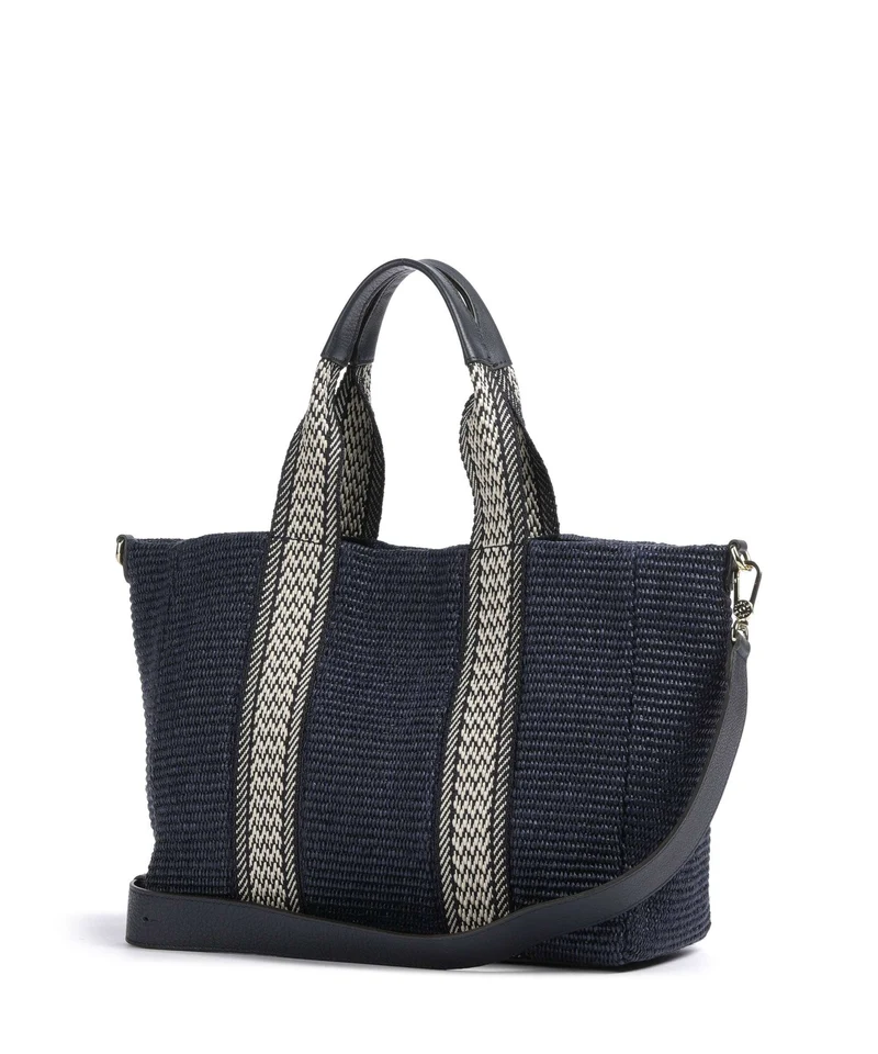 Abro Raffia Kaia Shopper navy