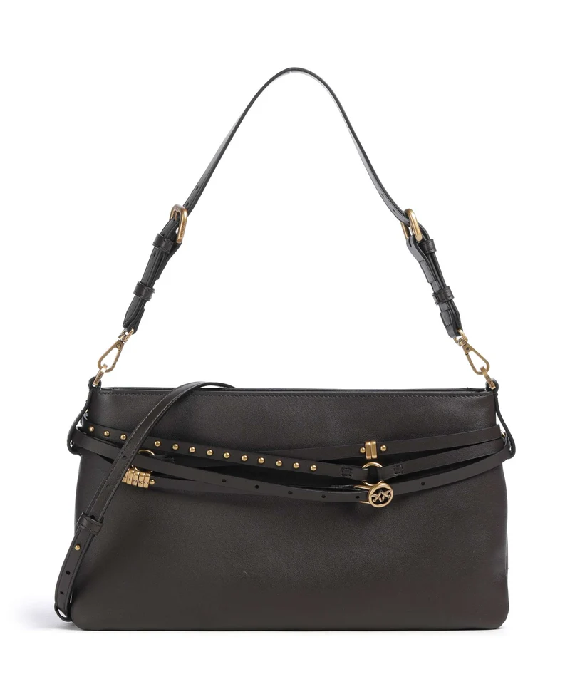 Pinko Belt Classic Schultertasche marrone marasca/antique gold