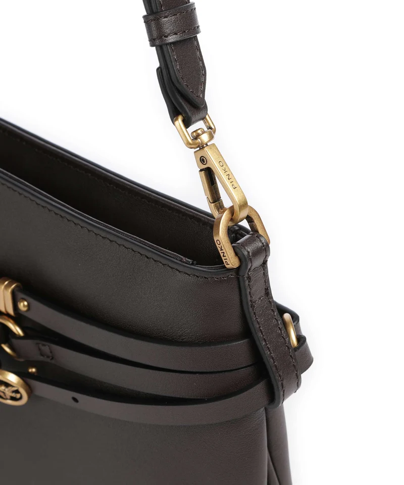 Pinko Belt Classic Schultertasche marrone marasca/antique gold