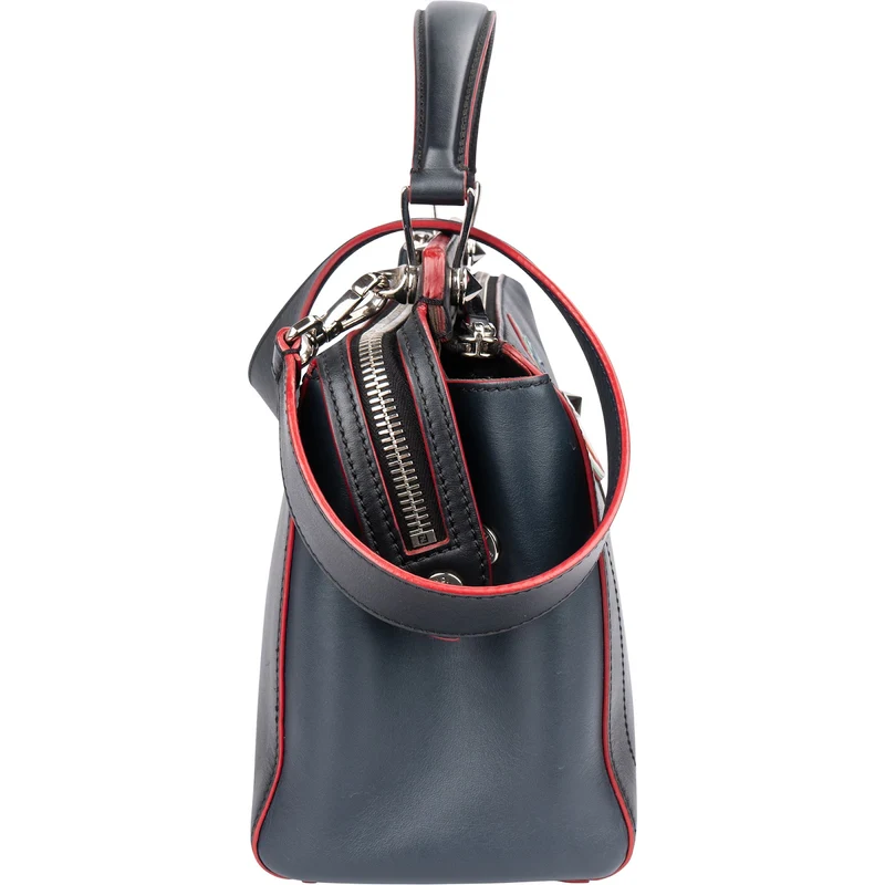 Fendi Bicolor Leather Flowerland 2 in 1 Dotcom Handbag