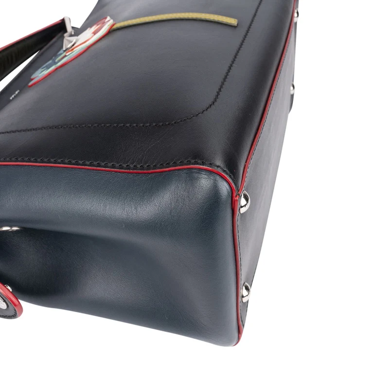Fendi Bicolor Leather Flowerland 2 in 1 Dotcom Handbag