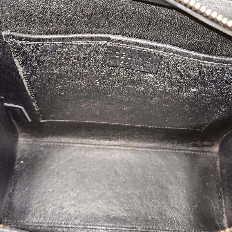 Céline Tricolor Grained Suede & Leather Nano Luggage Handbag