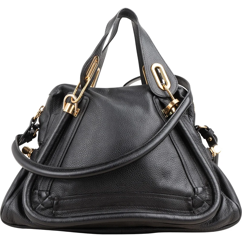 Chloé Pebbled Leather Paraty Shoulder Handbag