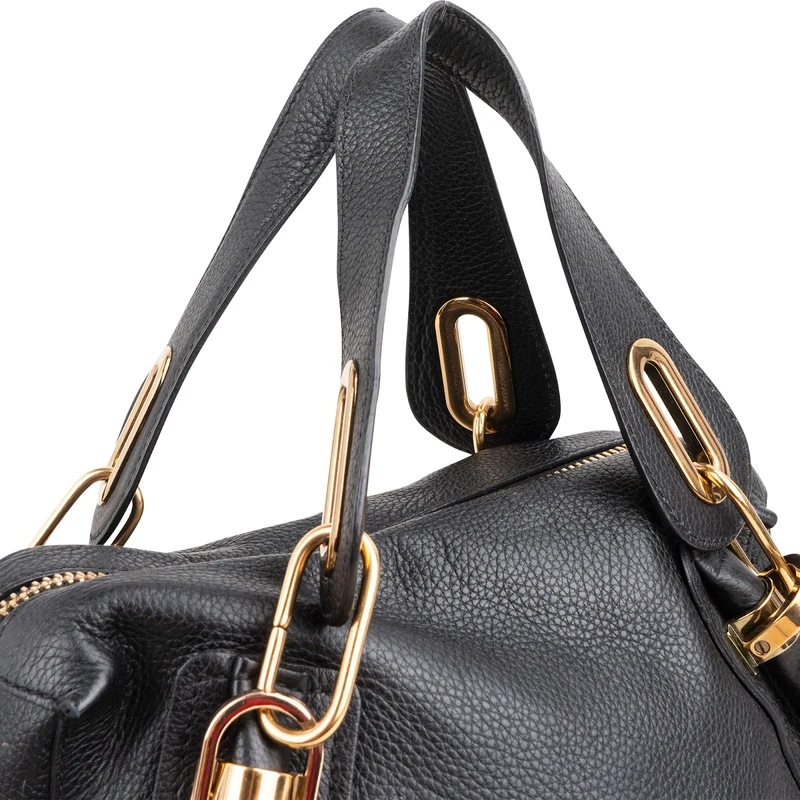 Chloé Pebbled Leather Paraty Shoulder Handbag