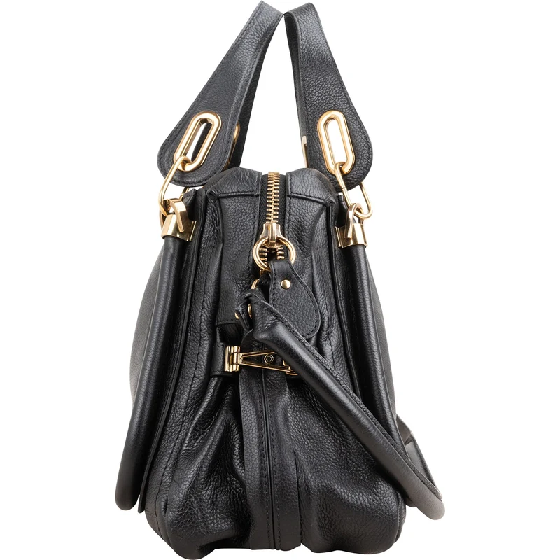 Chloé Pebbled Leather Paraty Shoulder Handbag