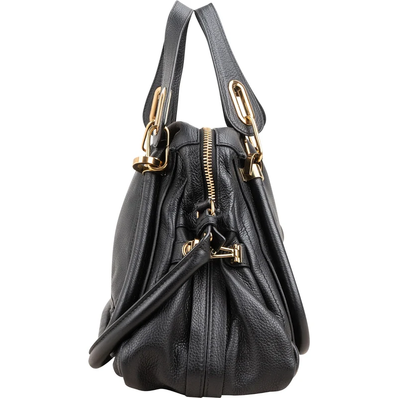Chloé Pebbled Leather Paraty Shoulder Handbag