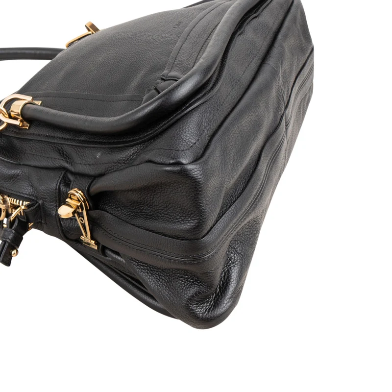 Chloé Pebbled Leather Paraty Shoulder Handbag