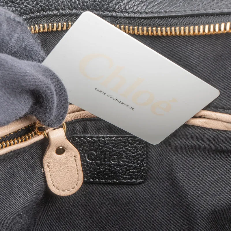 Chloé Pebbled Leather Paraty Shoulder Handbag