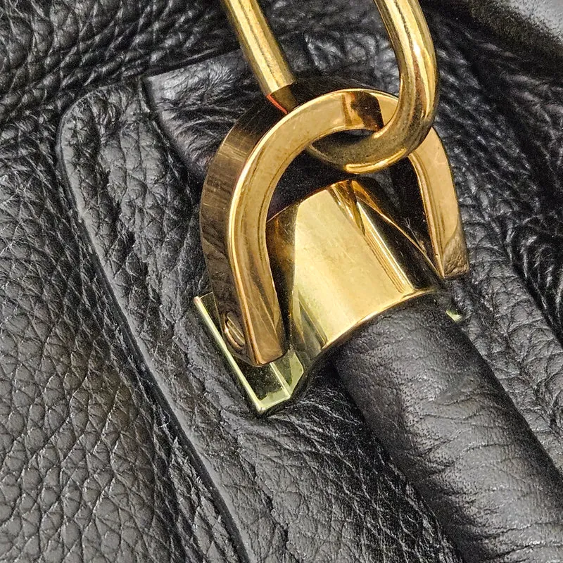 Chloé Pebbled Leather Paraty Shoulder Handbag