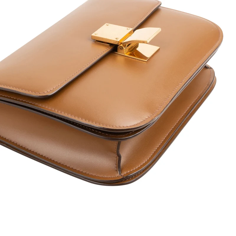 Celine Brown Calfskin Classic Box Crossbody Bag