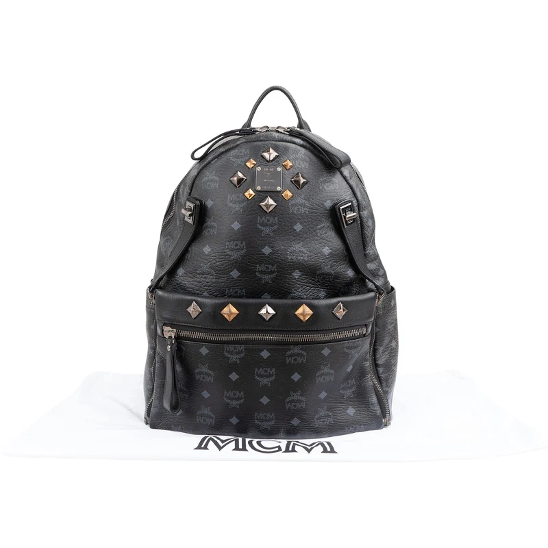 MCM Monogram Visetos Stark Studded 2 in 1 Backpack