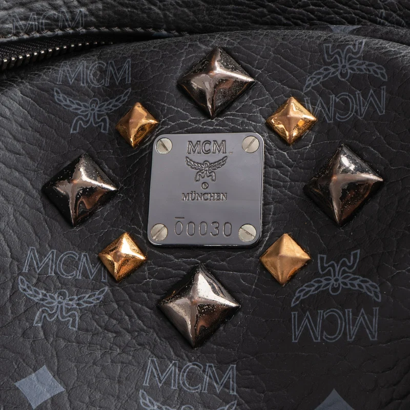 MCM Monogram Visetos Stark Studded 2 in 1 Backpack