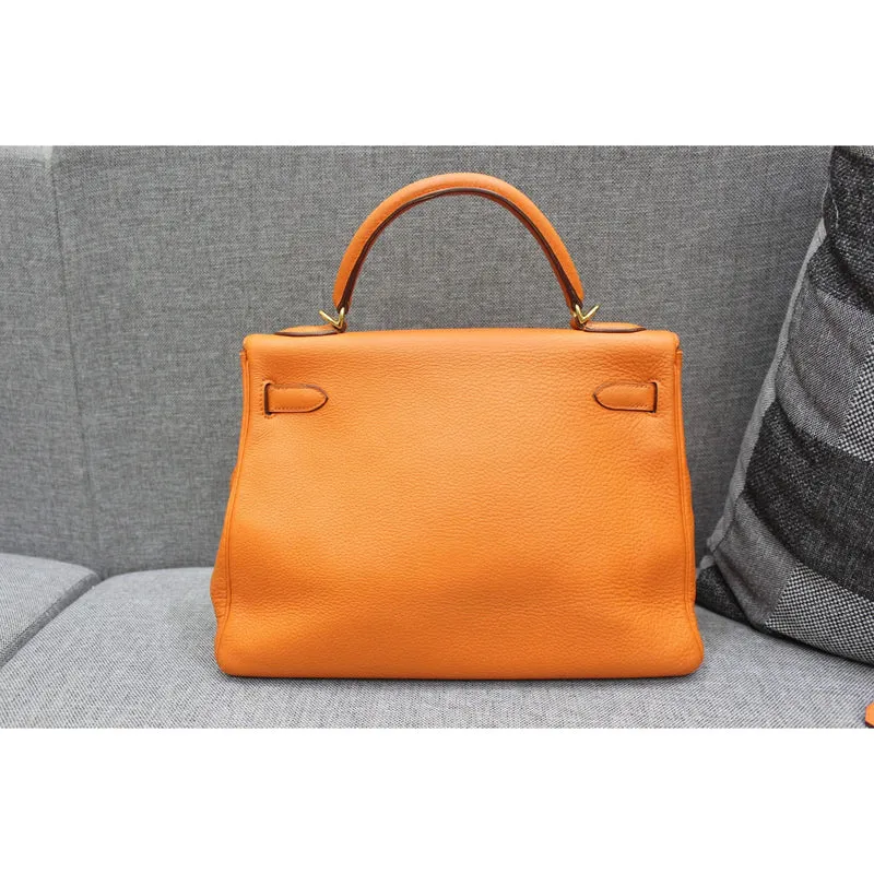 Hermes Kelly 32 Clemence Orange