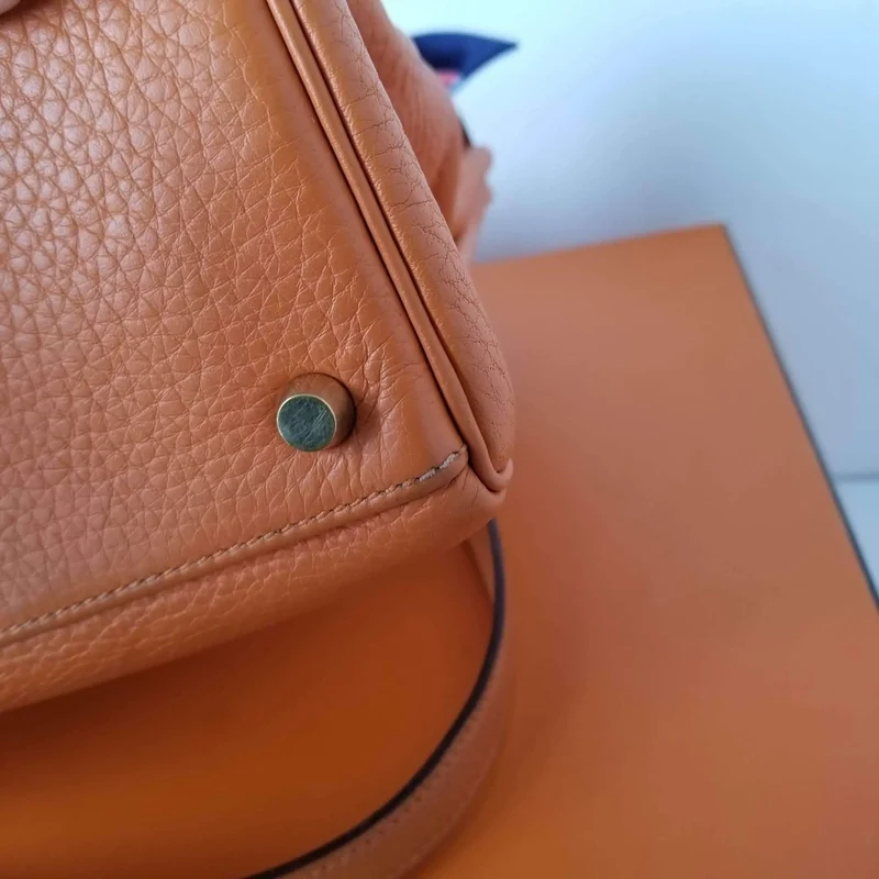 Hermes Kelly 32 Clemence Orange