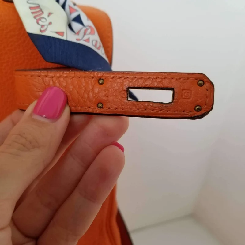 Hermes Kelly 32 Clemence Orange