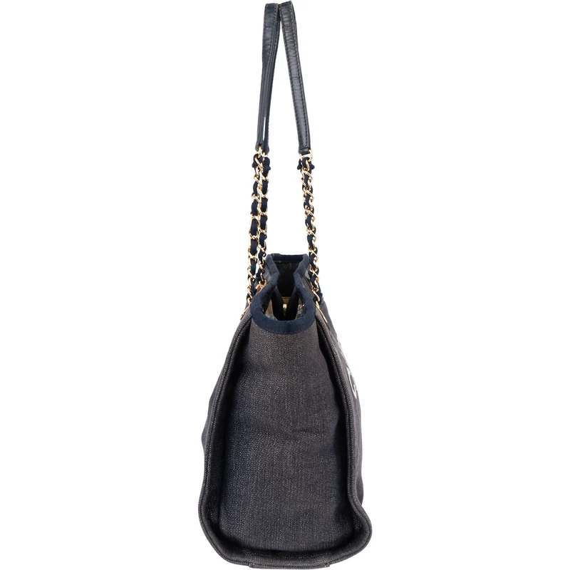 Chanel Denim Deauville Tote Shoulder Bag