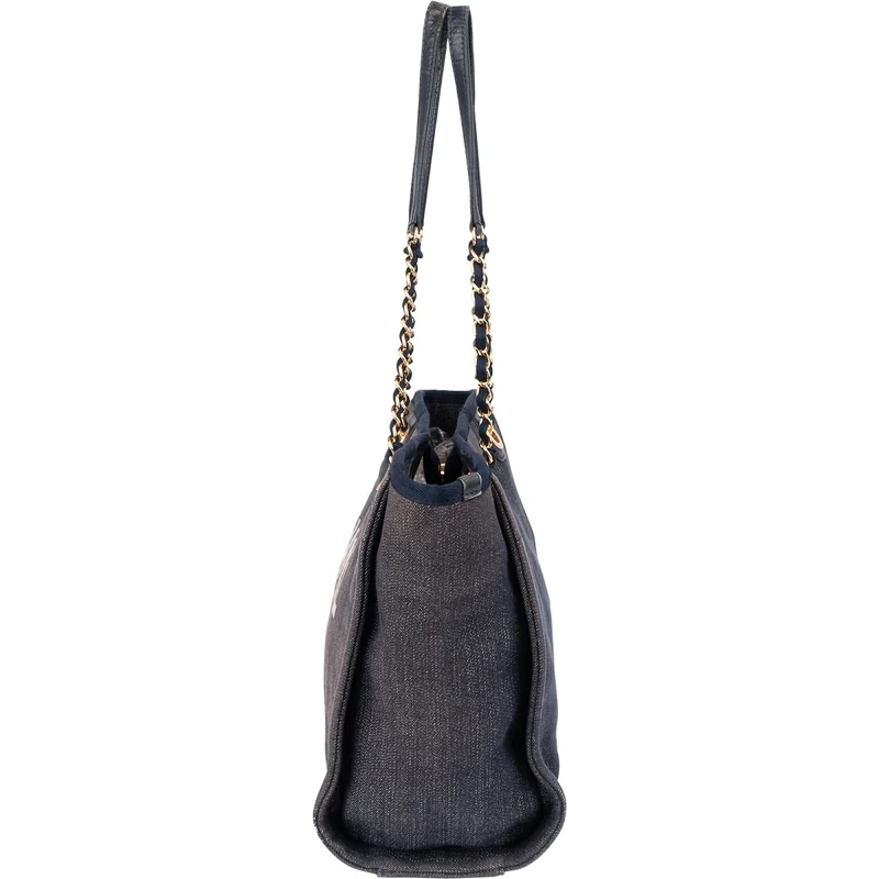 Chanel Denim Deauville Tote Shoulder Bag