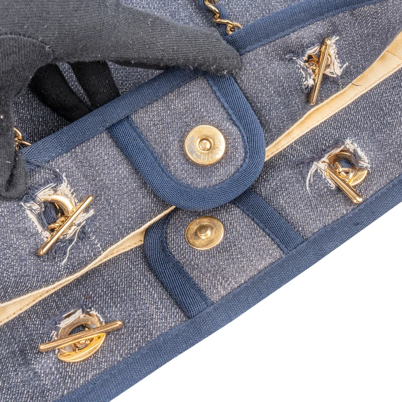Chanel Denim Deauville Tote Shoulder Bag