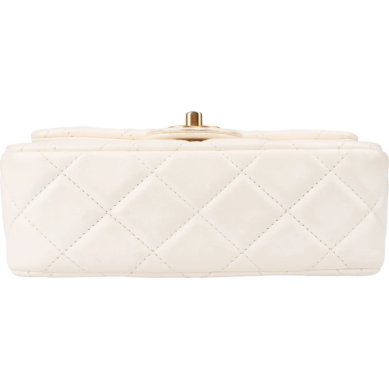 Chanel Quilted Lambskin Mini Rectangular Pearl Single Flap Crossbody Bag