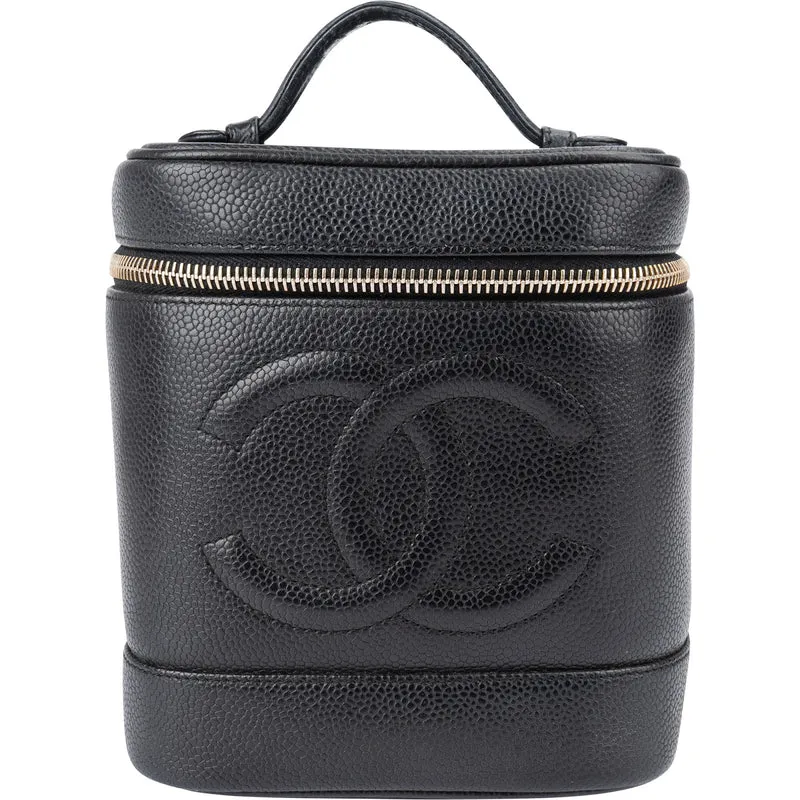 Chanel Caviar Leather Vanity Case Handbag