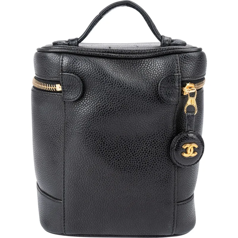 Chanel Caviar Leather Vanity Case Handbag