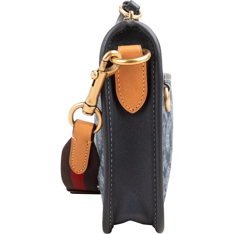 Coach Monogram Signature Chambray Emery Crossbody Bag