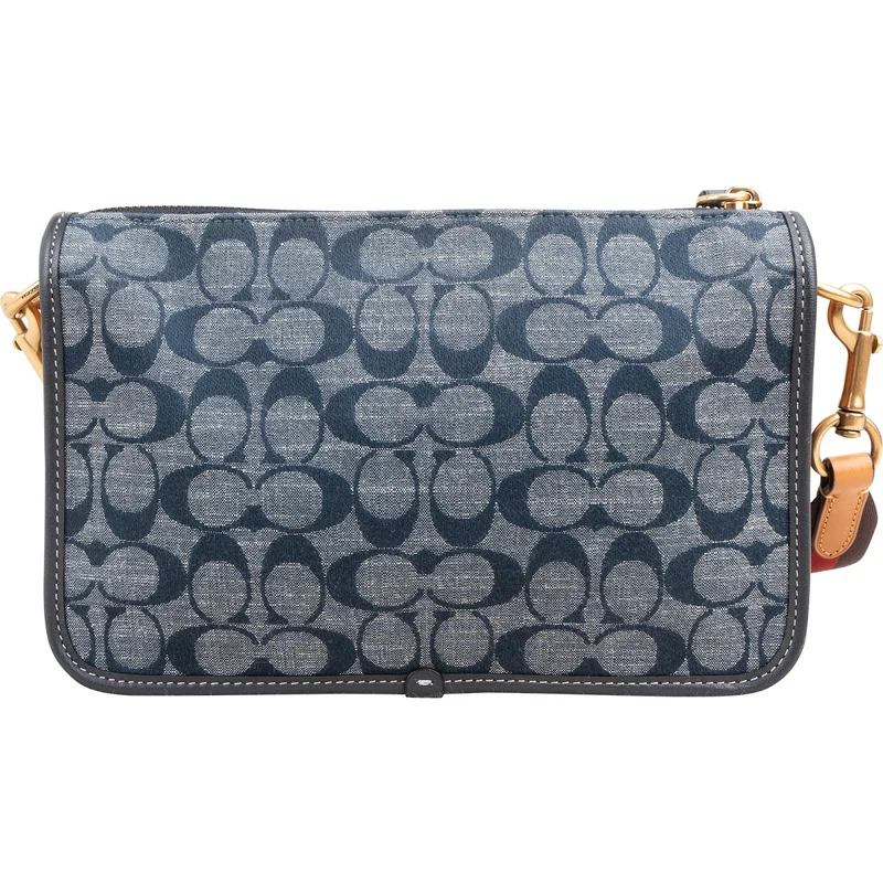 Coach Monogram Signature Chambray Emery Crossbody Bag