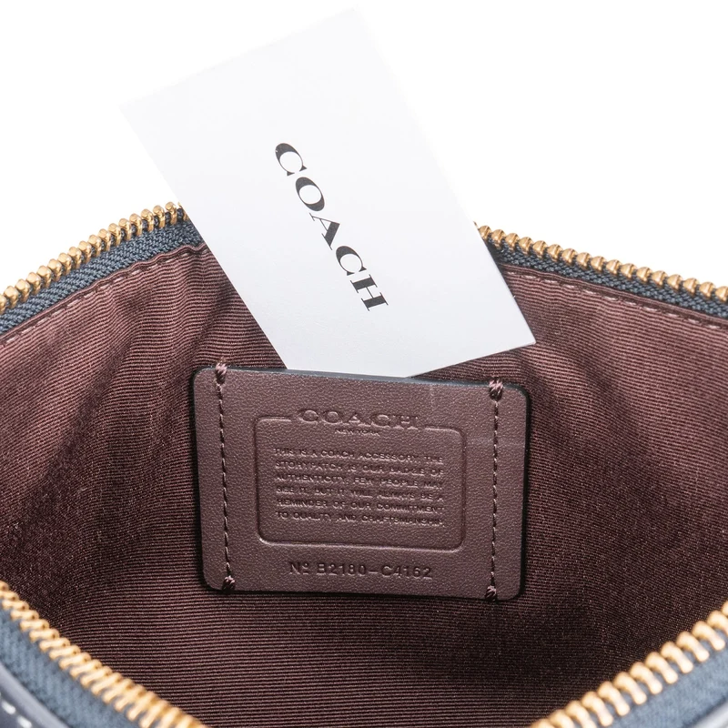 Coach Monogram Signature Chambray Emery Crossbody Bag