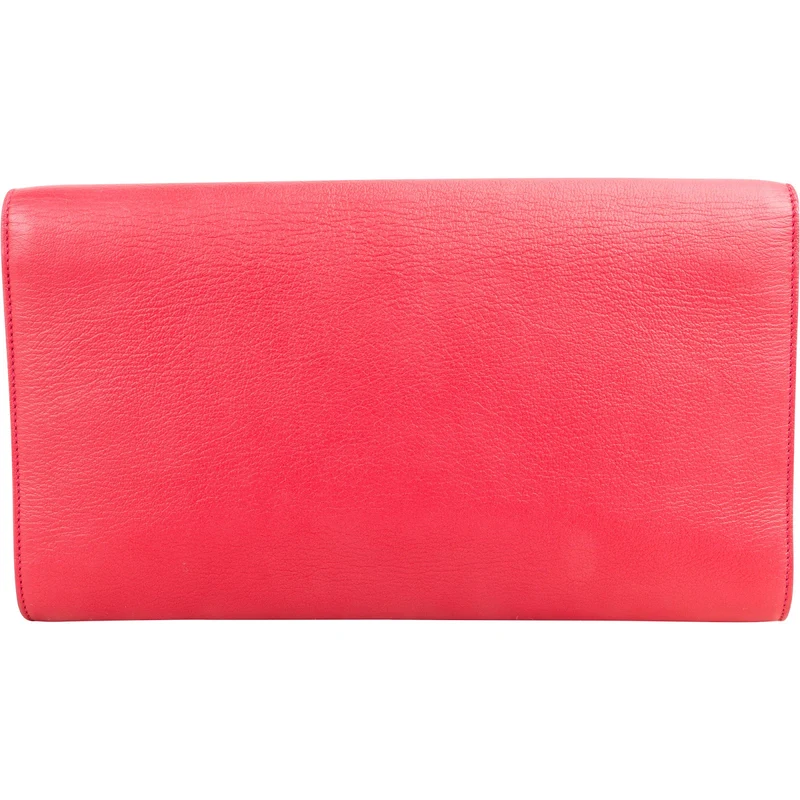 Saint Laurent Pink Leather Belle De Jour Clutch