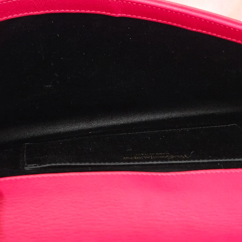 Saint Laurent Pink Leather Belle De Jour Clutch