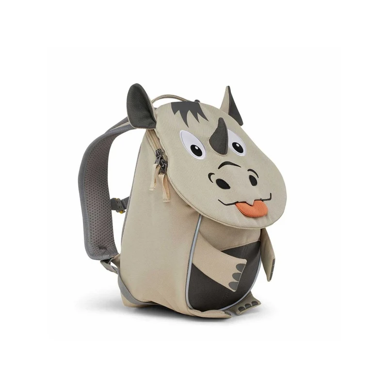 Kindergartenrucksack Kleiner Freund Nashorn Beige