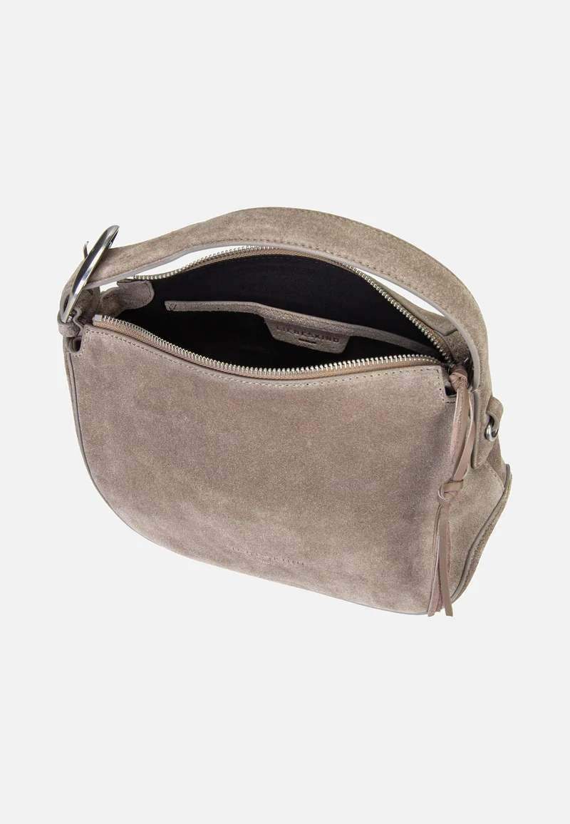 Ines Hobo S Suede Neutral Grey - Hobo Bag