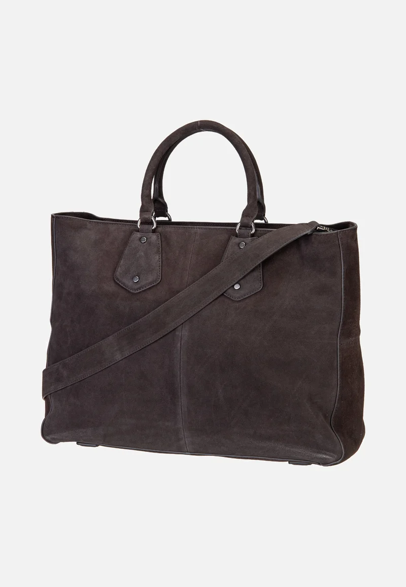 Cora L Suede Deep Soil - Satchel