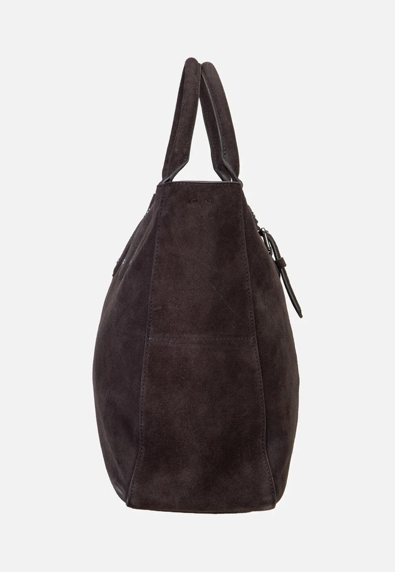 Cora L Suede Deep Soil - Satchel