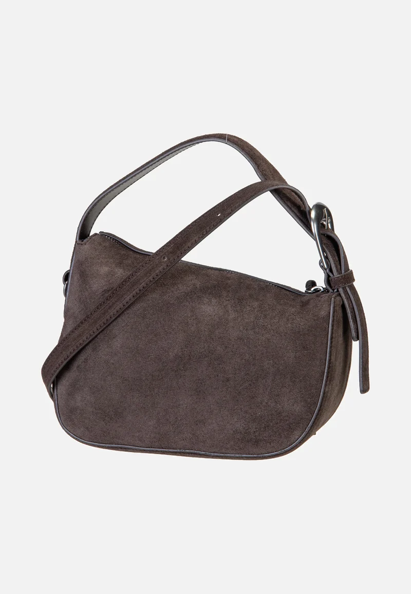 Ines Hobo S Suede Deep Soil - Hobo Bag