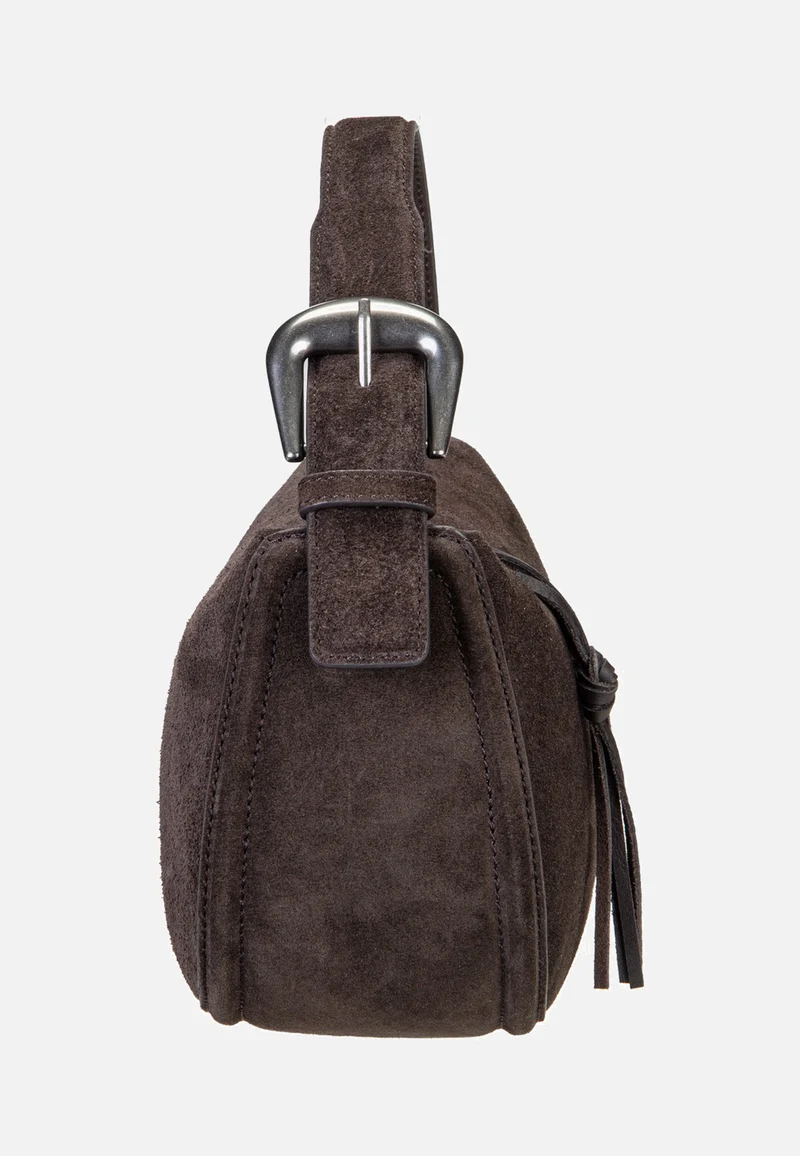 Ines Hobo S Suede Deep Soil - Hobo Bag
