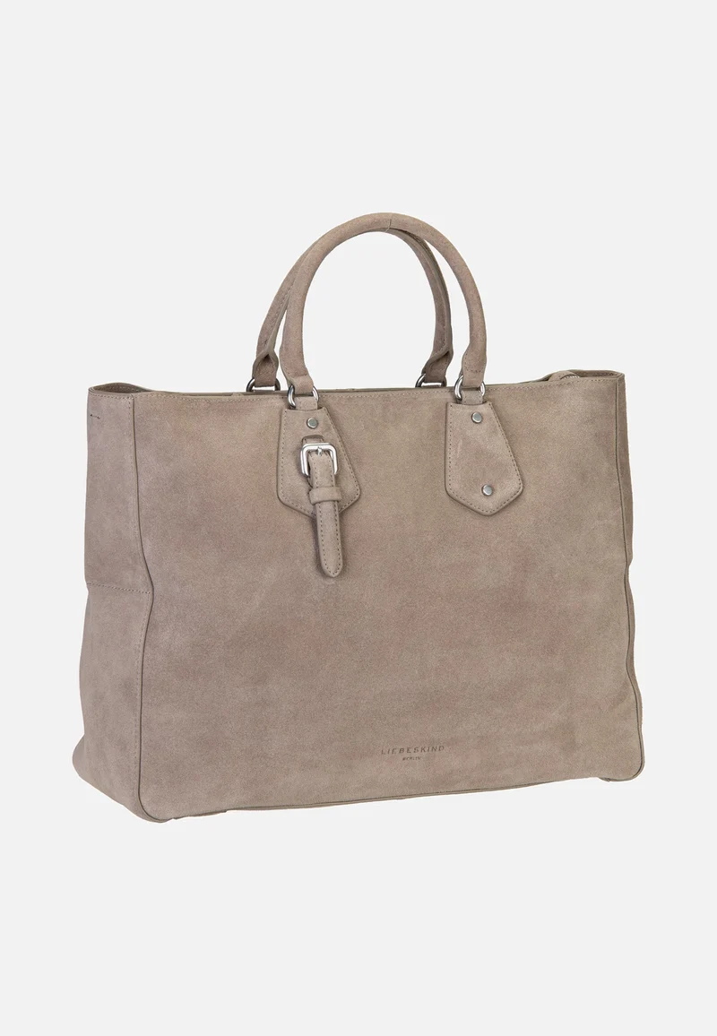 Cora L Suede Neutral Grey - Satchel