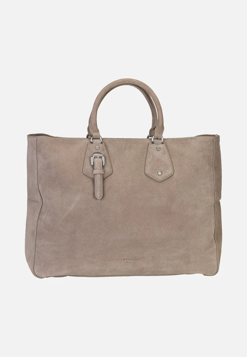 Cora L Suede Neutral Grey - Satchel