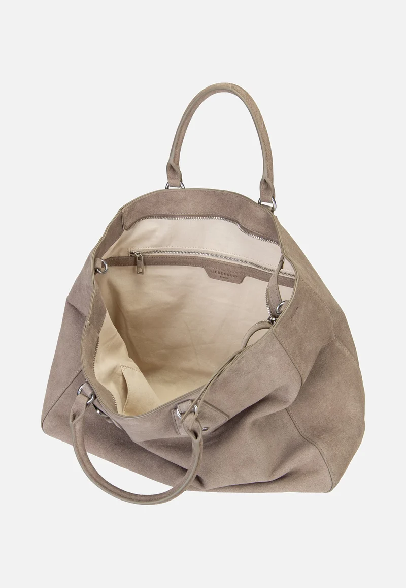 Cora L Suede Neutral Grey - Satchel