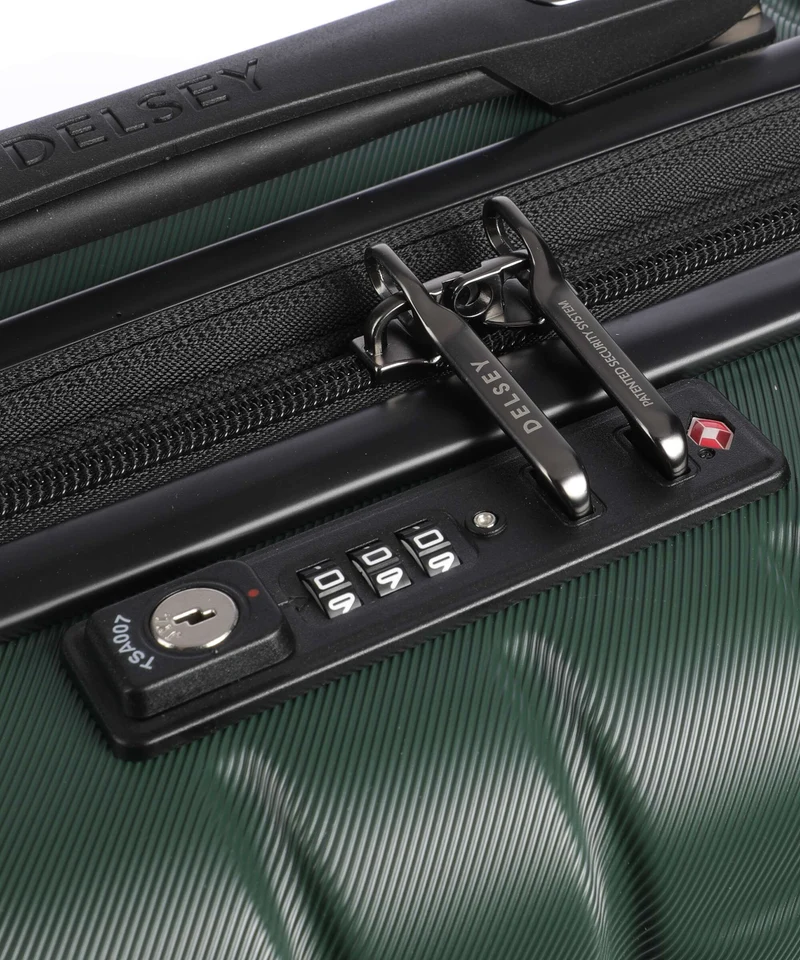 Delsey Paris Longitude 4-Rollen Trolley green