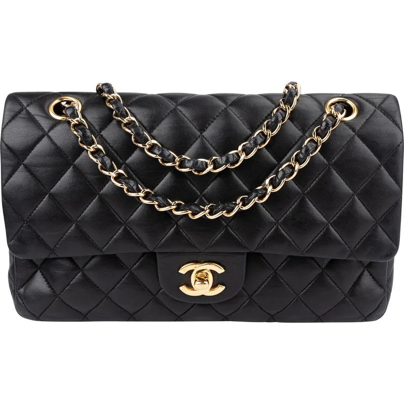 Chanel Quilted Lambskin Medium Double Flap Shoulder Bag
